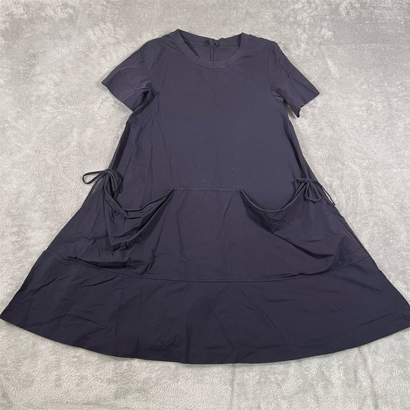COS Women's XS Blue A-Line Midi‎ Dress with Tied Pockets - Picture 1 of 8